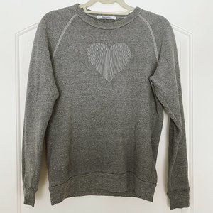 Rodarte Gray RADARTE Heart Sweatshirt